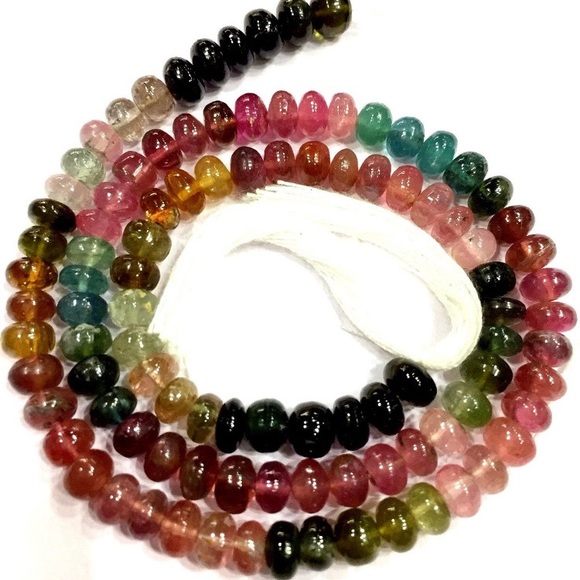 🥳Host pick 🥳AAA GRADE- 5mm Multi tourmaline knotted necklace- 18’’ - Picture 3 of 8